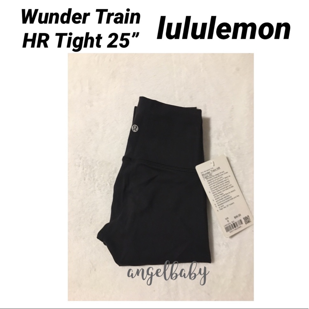 Lululemon Wunder Train HR Tight 25” in Solid Black! - Picture 14 of 17